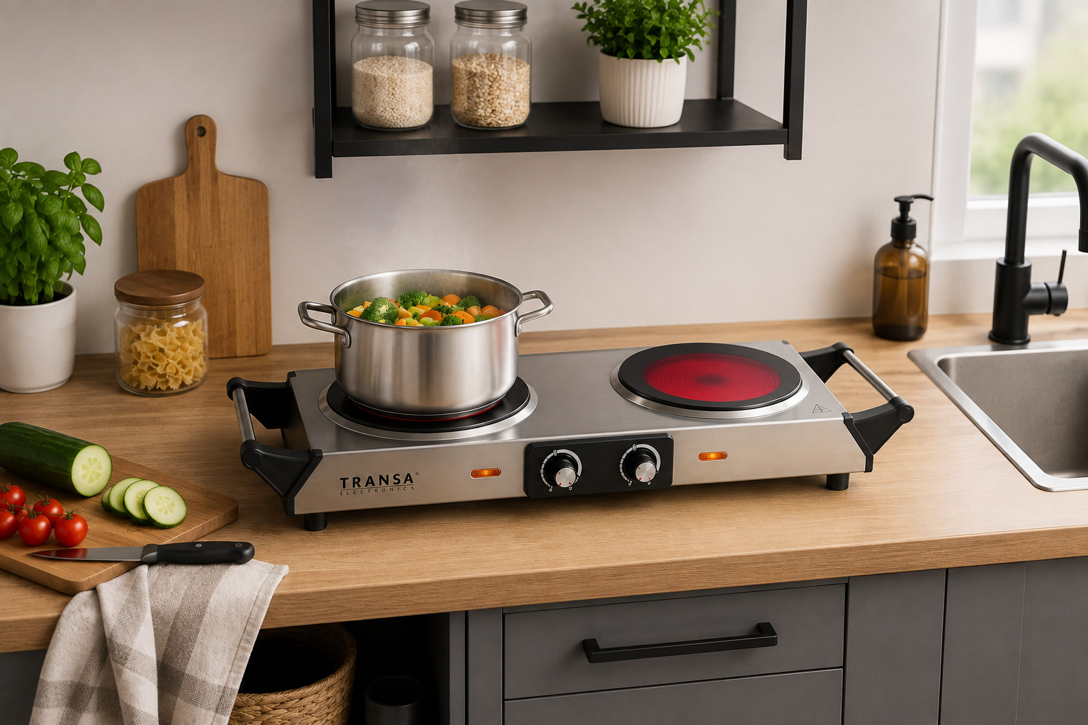 Pokrętła regulacji temperatury kuchenki elektrycznej DoubleStove Ceramic